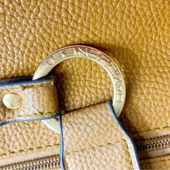 David Jones Paris Dark Beige Taupe Zippered Purse - Picture 2 of 5